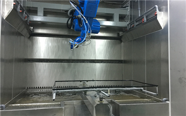 Robot Spraying TV frame